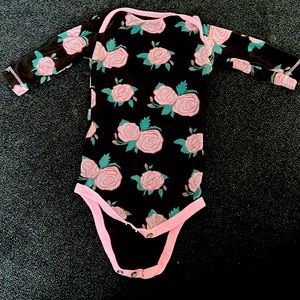 Kickee Pants Floral long sleeve body suit